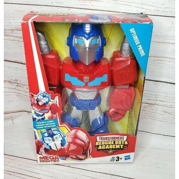 New Transformers Rescue Bots Academy Mega Mighties Optimus Prime Action Figure - Picture 1 of 12